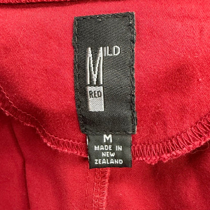 2000s nz vintage / MILD RED / draped sleeveless vest / m (3916143042219123074)