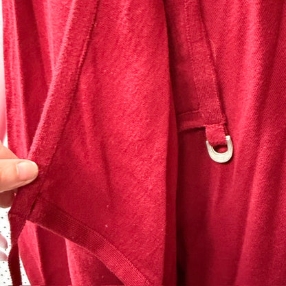 2000s nz vintage / MILD RED / draped sleeveless vest / m (3916143045470512930)