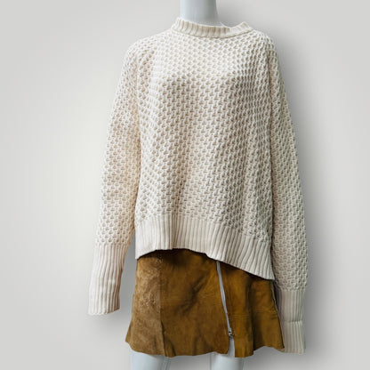 Milk It / brown suede leather mini skirt / s (3916143560568221936)