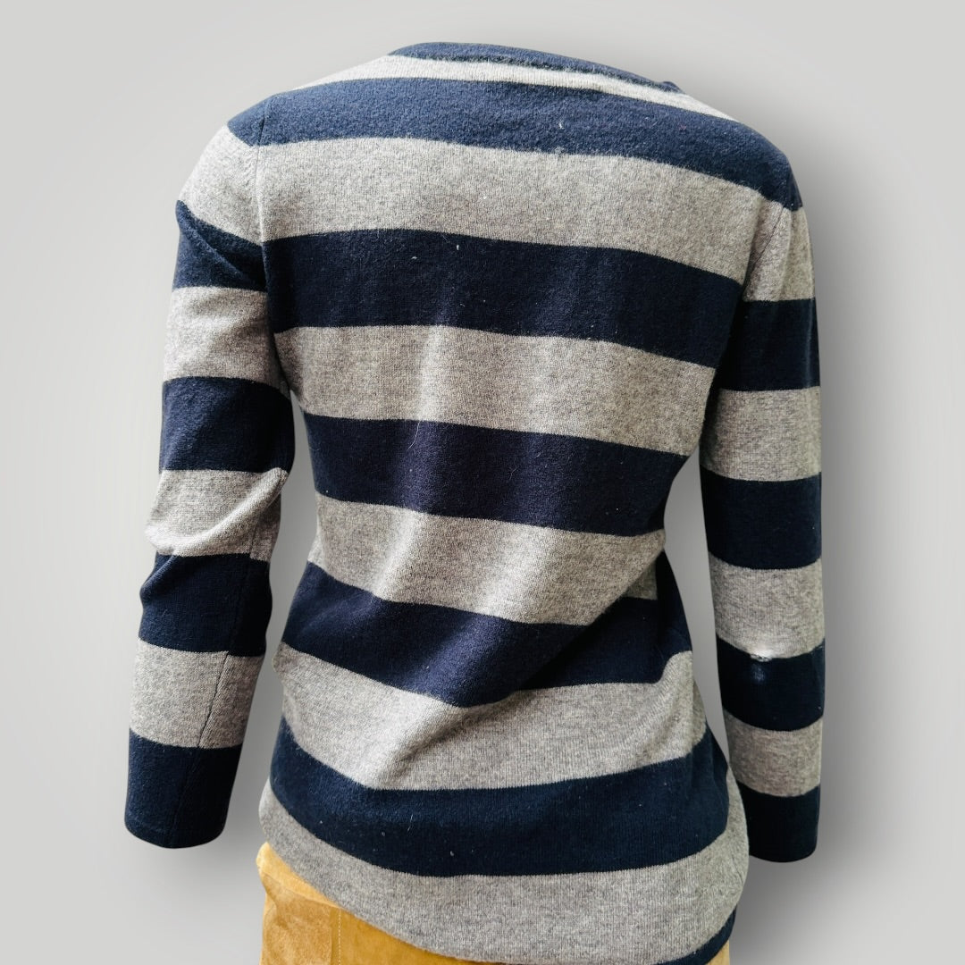 LYNON / pure cashmere jumper / striped / s (3916143568730611774)