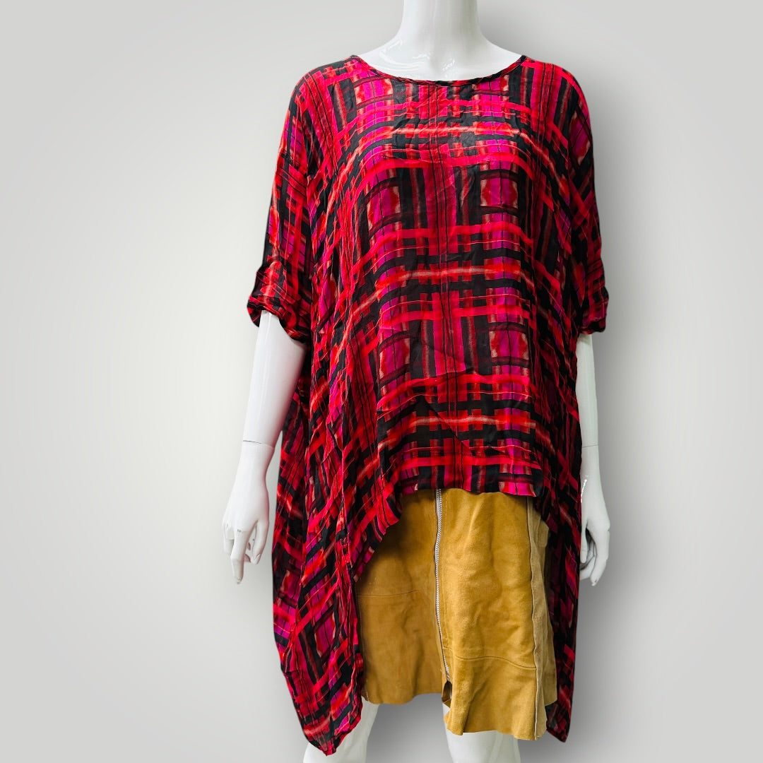 OBI / floaty tunic top / 16 / made in nz (3916143573982182020)