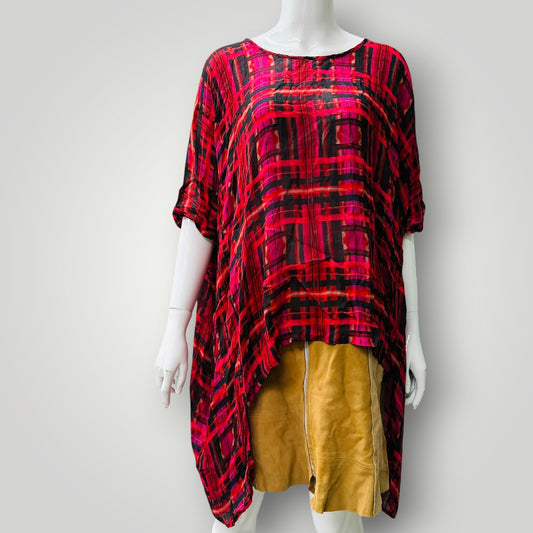 OBI / floaty tunic top / 16 / made in nz (3916143573982182020)