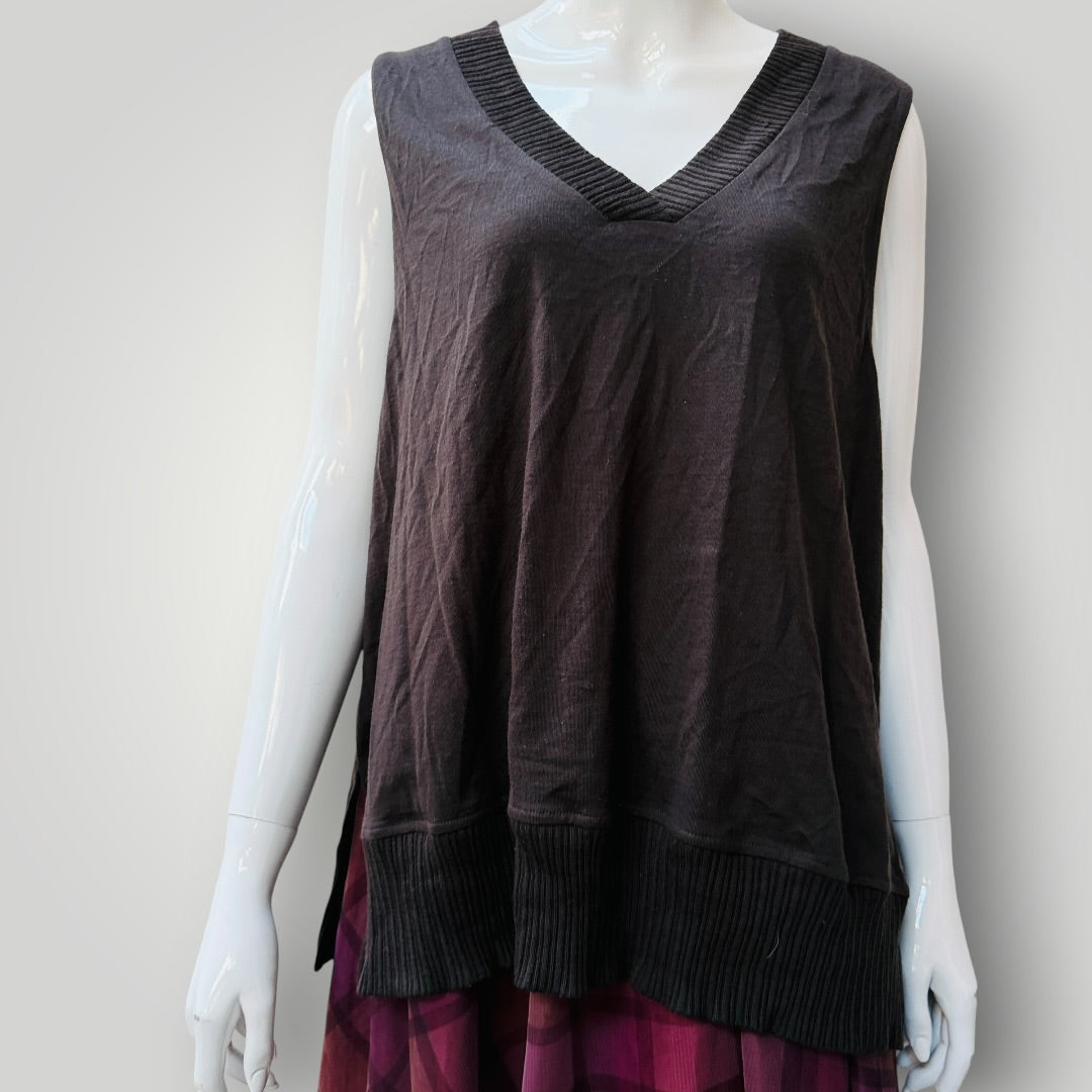 SIREN / brown merino tank / m (3916551934798223467)