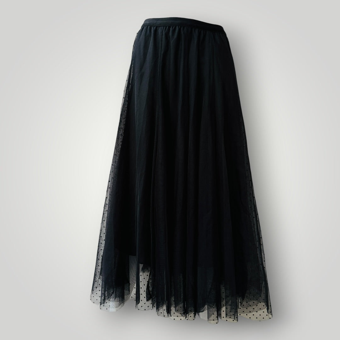 caroline morgan / tulle skirt / black / 12/14 (3916551945475421711)
