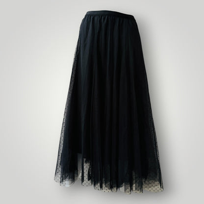caroline morgan / tulle skirt / black / 12/14 (3916551945475421711)
