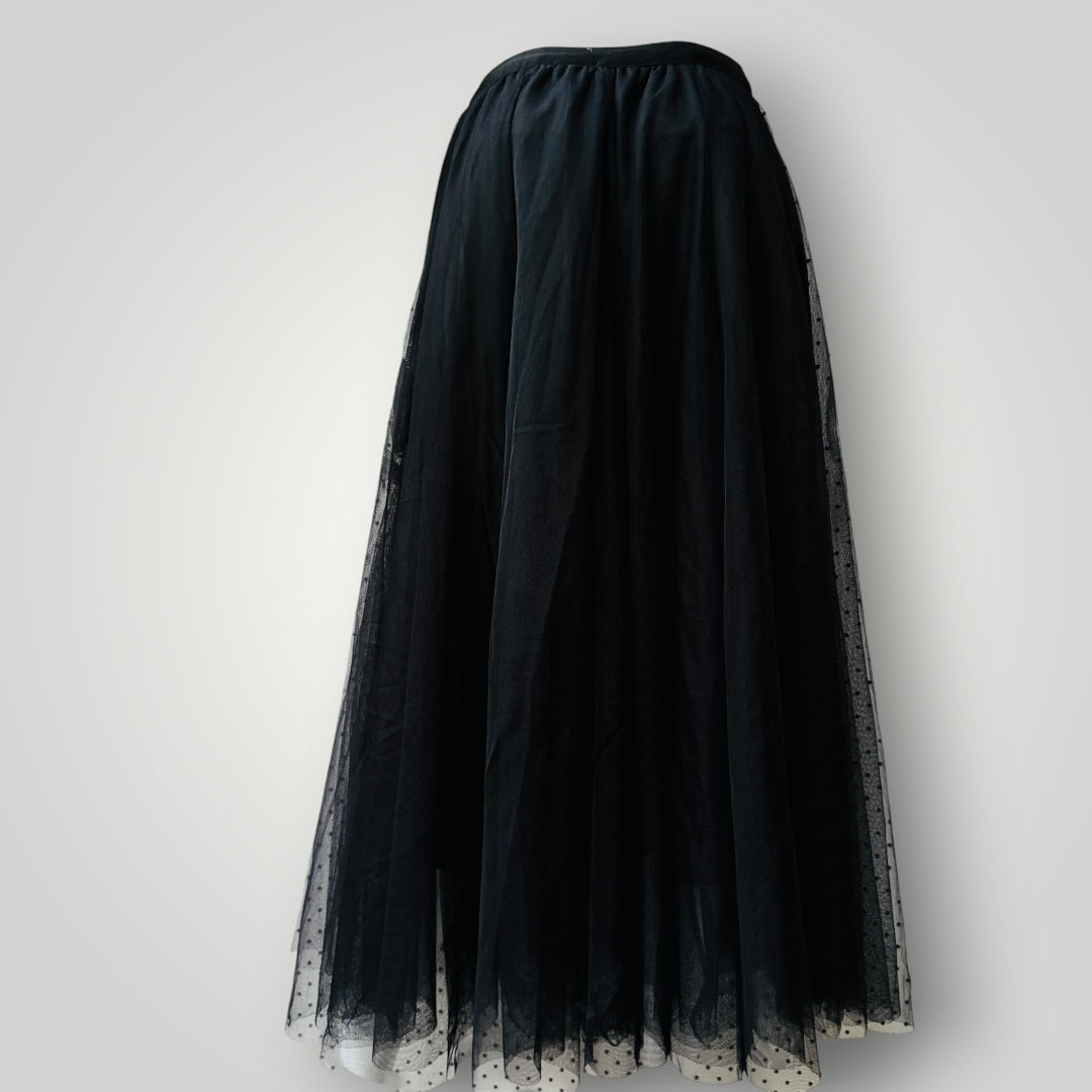 caroline morgan / tulle skirt / black / 12/14 (3916551946823296055)