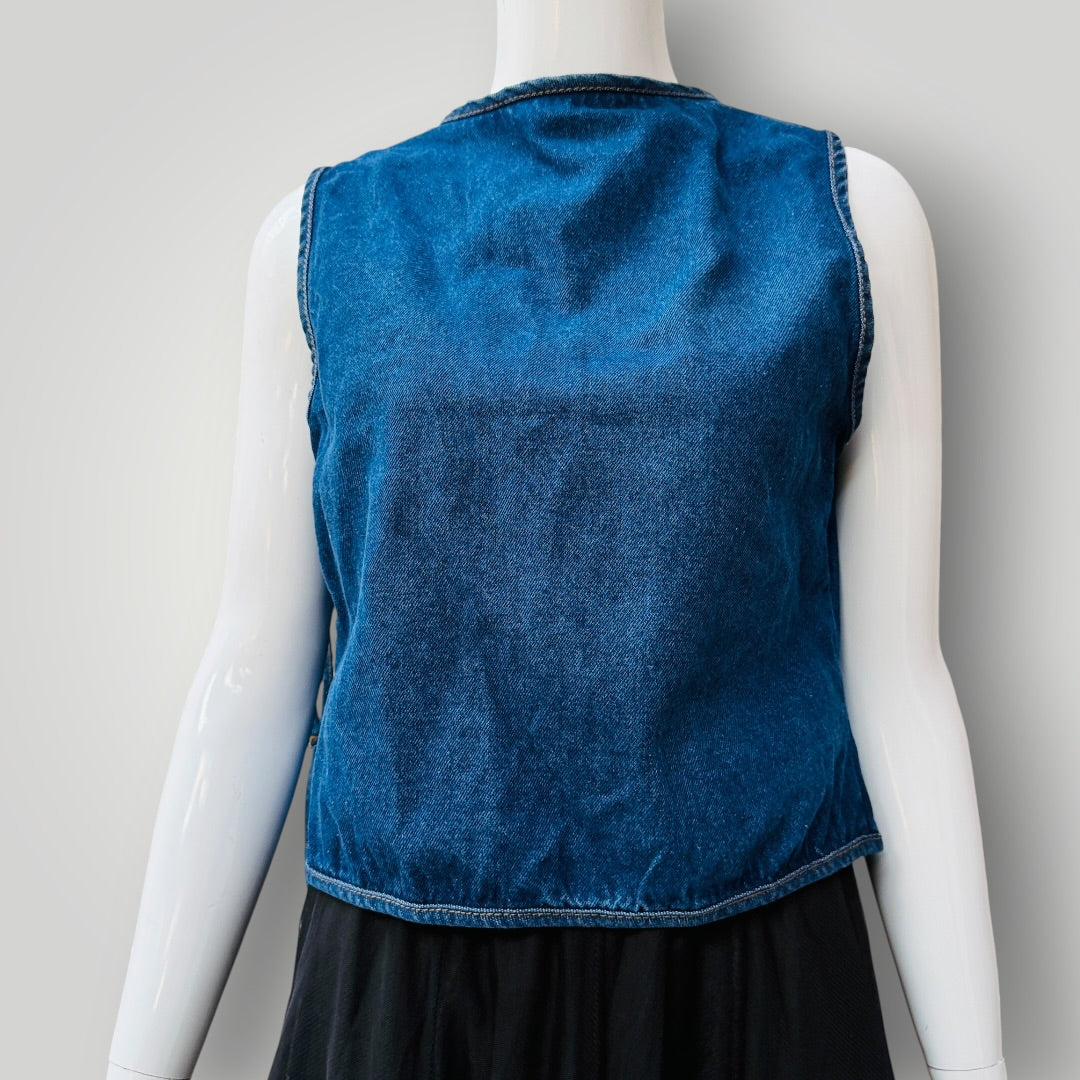 MISSGUIDED / Tie Front Sleeveless Denim Top / m (3916551948330631499)