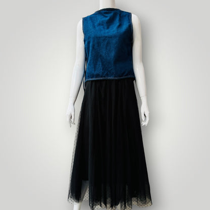 caroline morgan / tulle skirt / black / 12/14 (3916551950074119699)