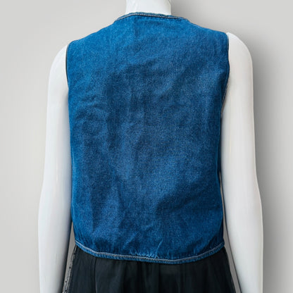 MISSGUIDED / Tie Front Sleeveless Denim Top / m (3916551956959303960)