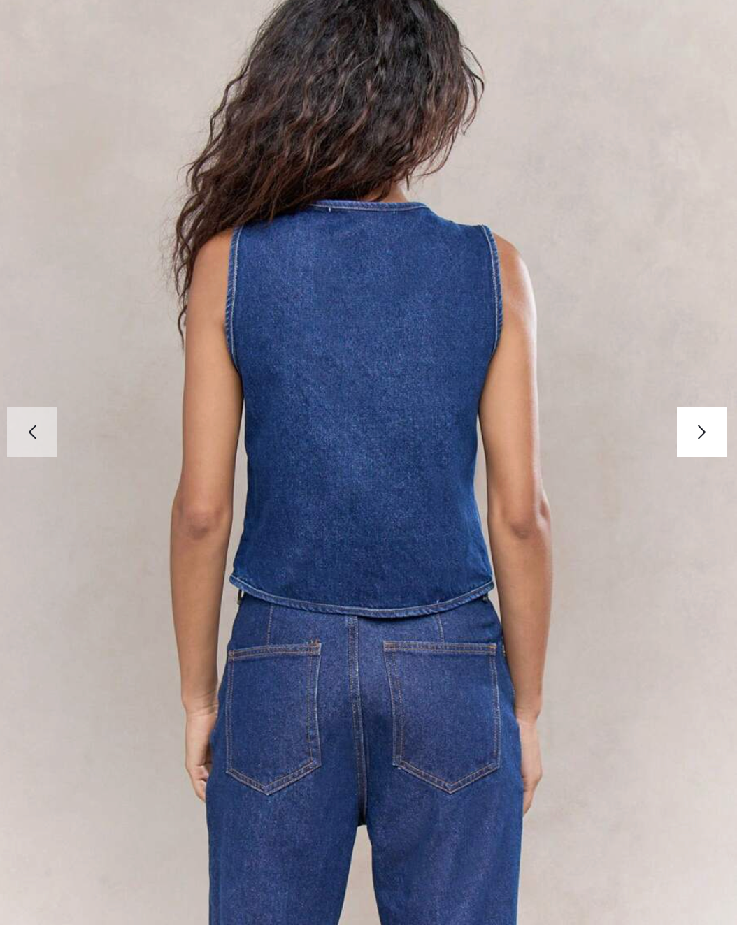 MISSGUIDED / Tie Front Sleeveless Denim Top / m (3916554013985471051)
