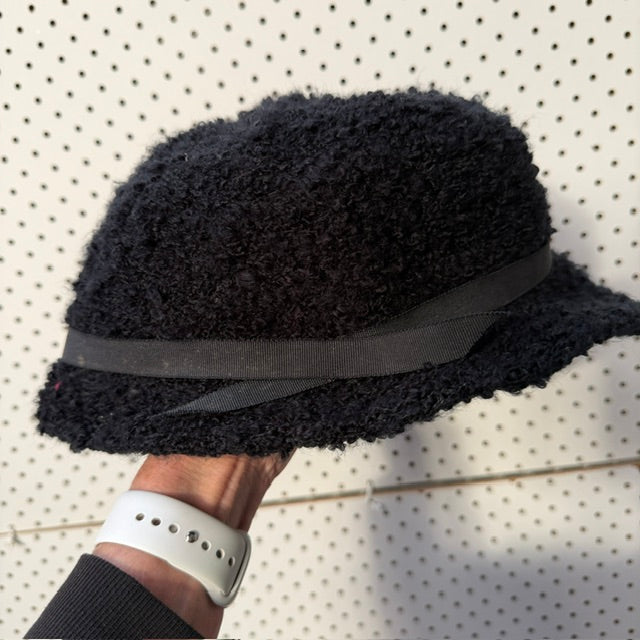1960s nz vintage / DARBYE / faux fur Astrakhan bucket hat / s (3916639262316094174)