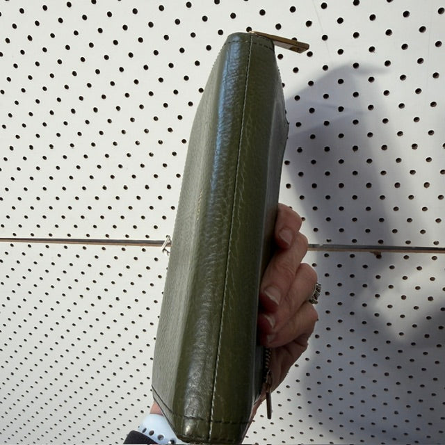 FOSSIL / Logan Zip Around Clutch Wallet / green leather (3916639264615713932)