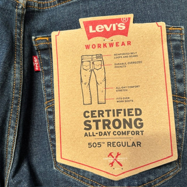 Levi's 505 / dark wash denim jeans / 31 x 30 / new with tags (3916639419859951788)