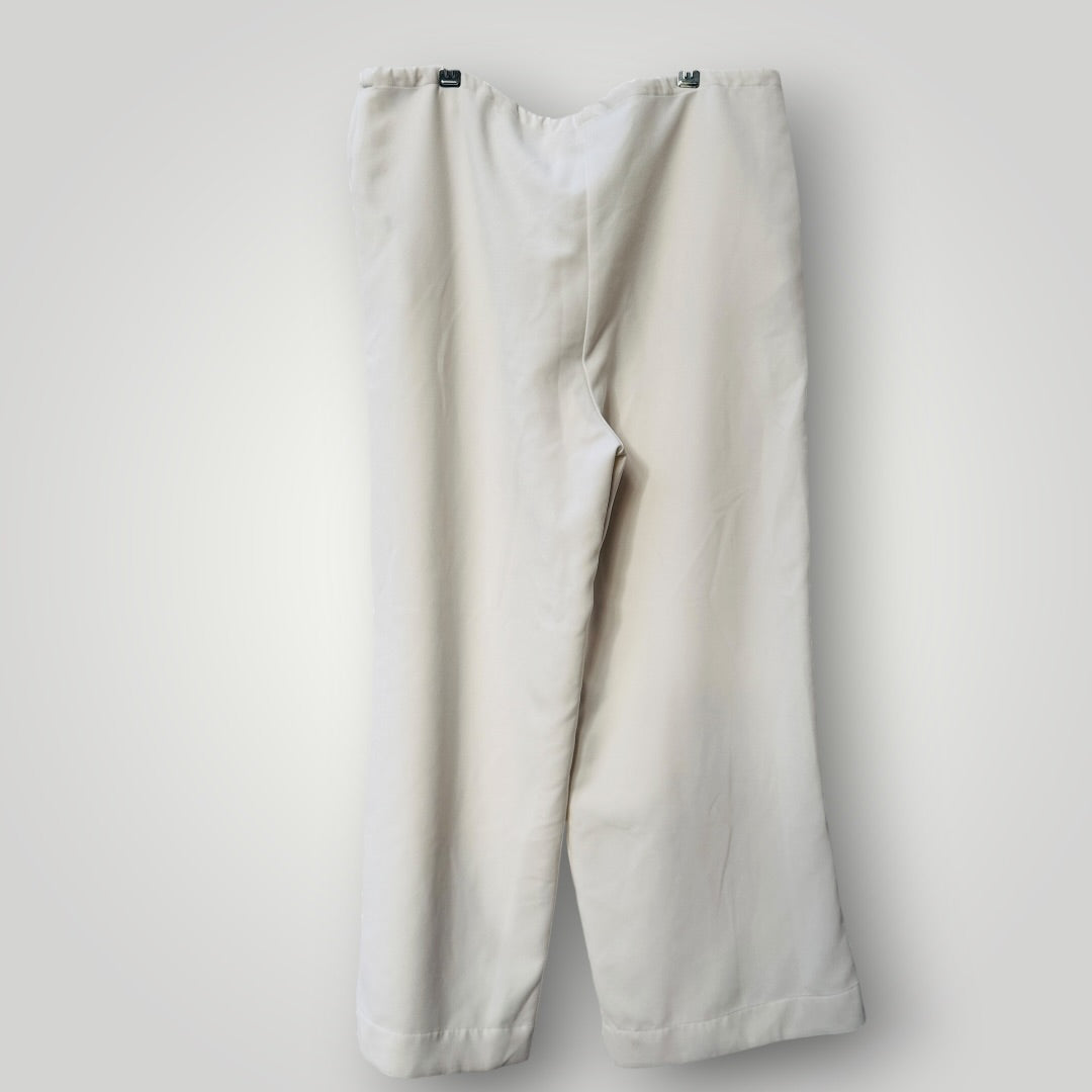 KNUFERMANN / white drawstring slouchy pants / s (3916639598769331854)