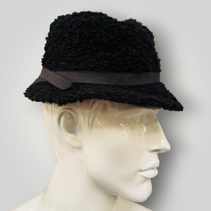 1960s nz vintage / DARBYE / faux fur Astrakhan bucket hat / s (3916639681619832922)