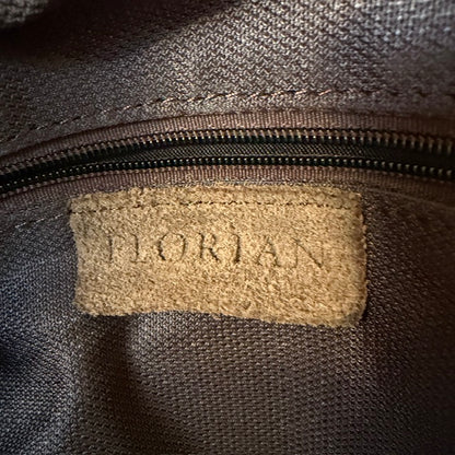 1990s nz vintage / FLORIAN / suede leather backpack / made in nz (3916725192356698961)