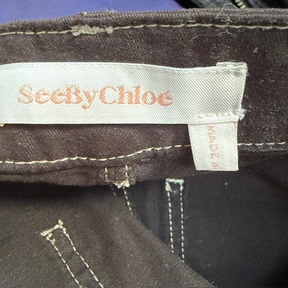 SEE BY CHLOÉ / high Rise Denim Skirt / black / 38 (3916725241429068560)