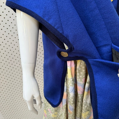 ANDREA MOORE / bright blue wool overjacket / s (3916725283684148806)