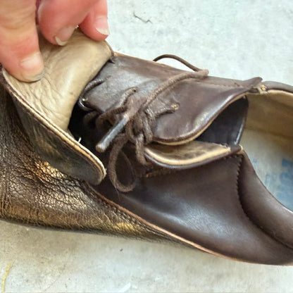 FORTE / gold platform sneakers / 41 / made in italy (3916725347260655061)