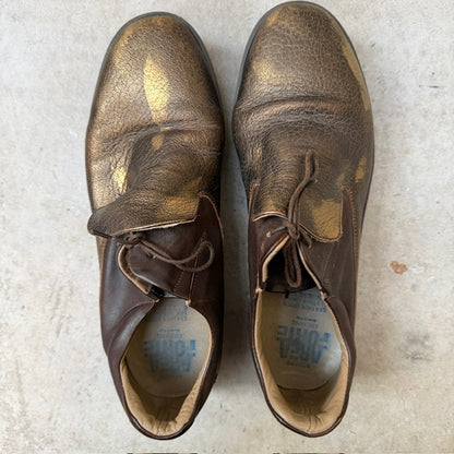 FORTE / gold platform sneakers / 41 / made in italy (3916725362414170806)