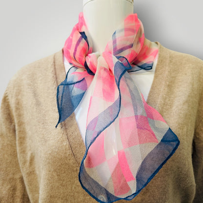 1960s vintage / chiffon scarf (3916725703651868299)