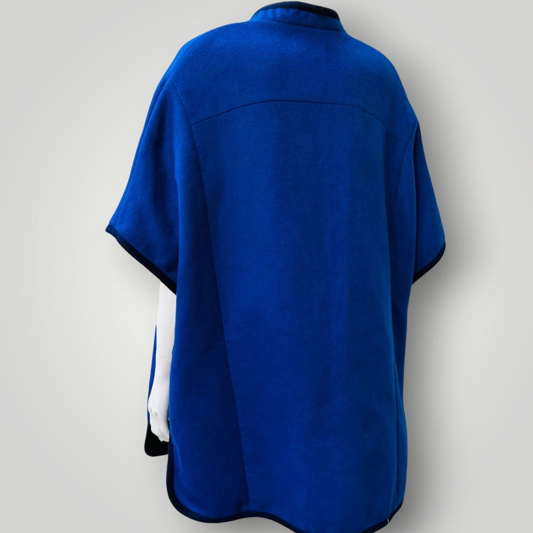 ANDREA MOORE / bright blue wool overjacket / s (3916725741539883156)