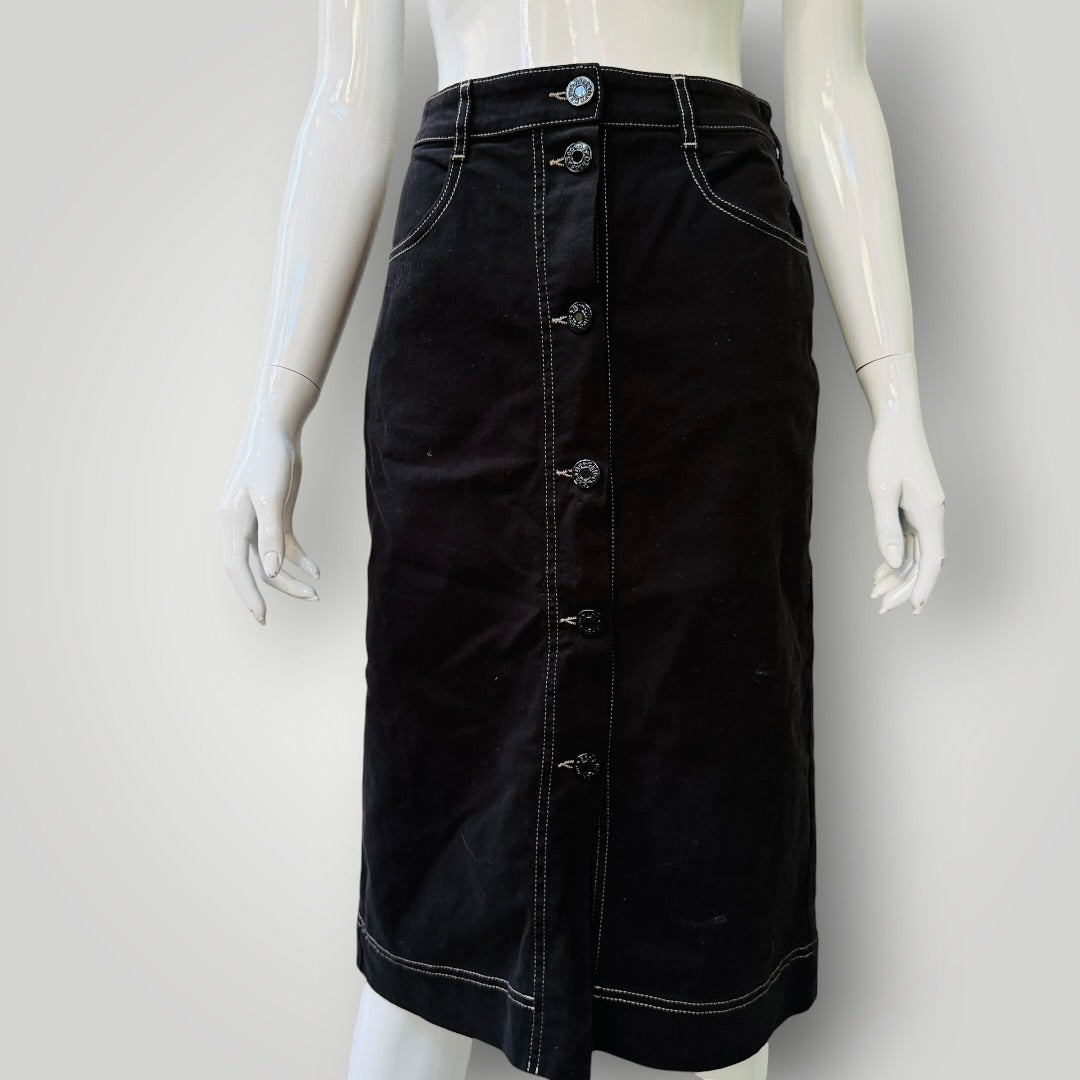 SEE BY CHLOÉ / high Rise Denim Skirt / black / 38 (3916725744506192927)