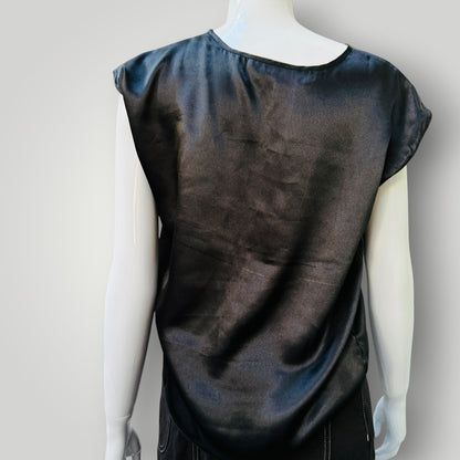 GOLDEN DRAGON / pure silk / black tank / s (3916725750721898380)