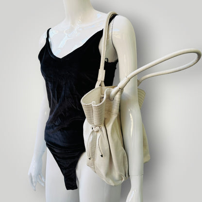 shoulder bag / white leather (3916725769036928518)