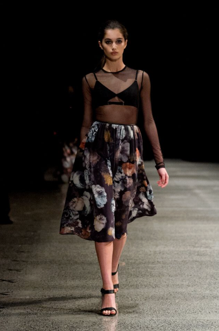 JULIETTE HOGAN / 'dior' silk skirt / 14 / made in nz (3916803996128666922)