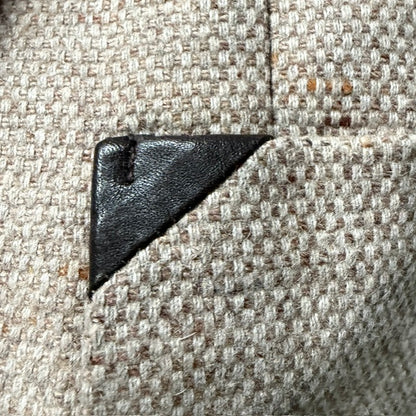 1960s nz vintage / GUARDSMAN / tweed wool blazer with leather accents / L (3917090921766255585)