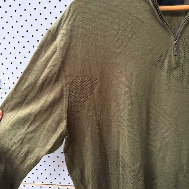 ENRICO ROSSI / merino quarter zip / XL (3917090932696847194)