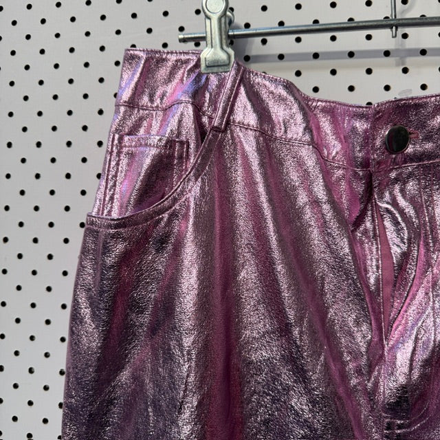 boohoo / fuchsia metallic pants / 16 (3917188259044631869)