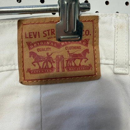 LEVI'S / pleat front wide legged jeans / white / 30 (3917188370788045005)