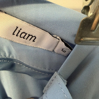 LIAM / wide legged wool pants / blue / 12 / made in nz (3917188381177656182)