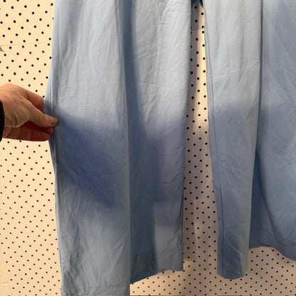 LIAM / wide legged wool pants / blue / 12 / made in nz (3917188382970111664)