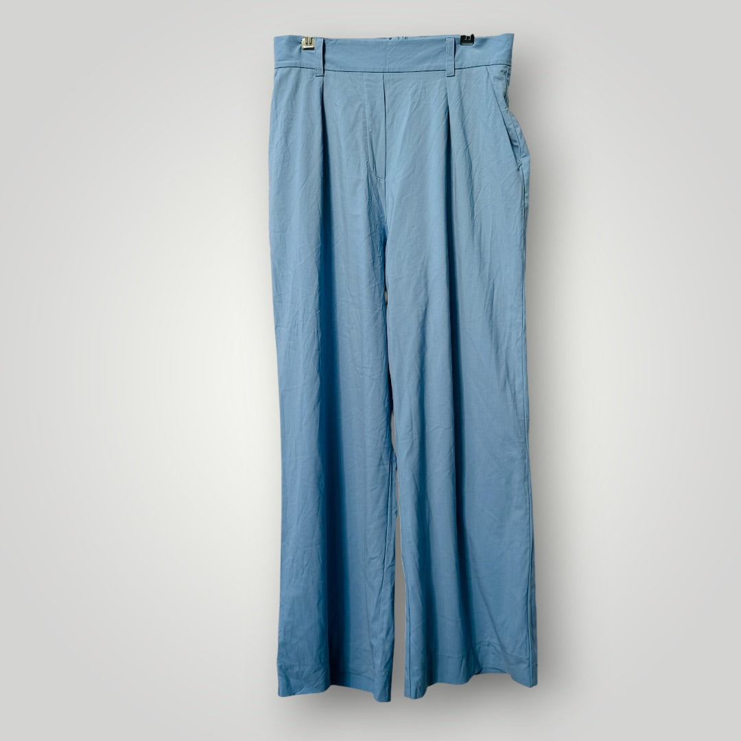 LIAM / wide legged wool pants / blue / 12 / made in nz (3917188566342451654)