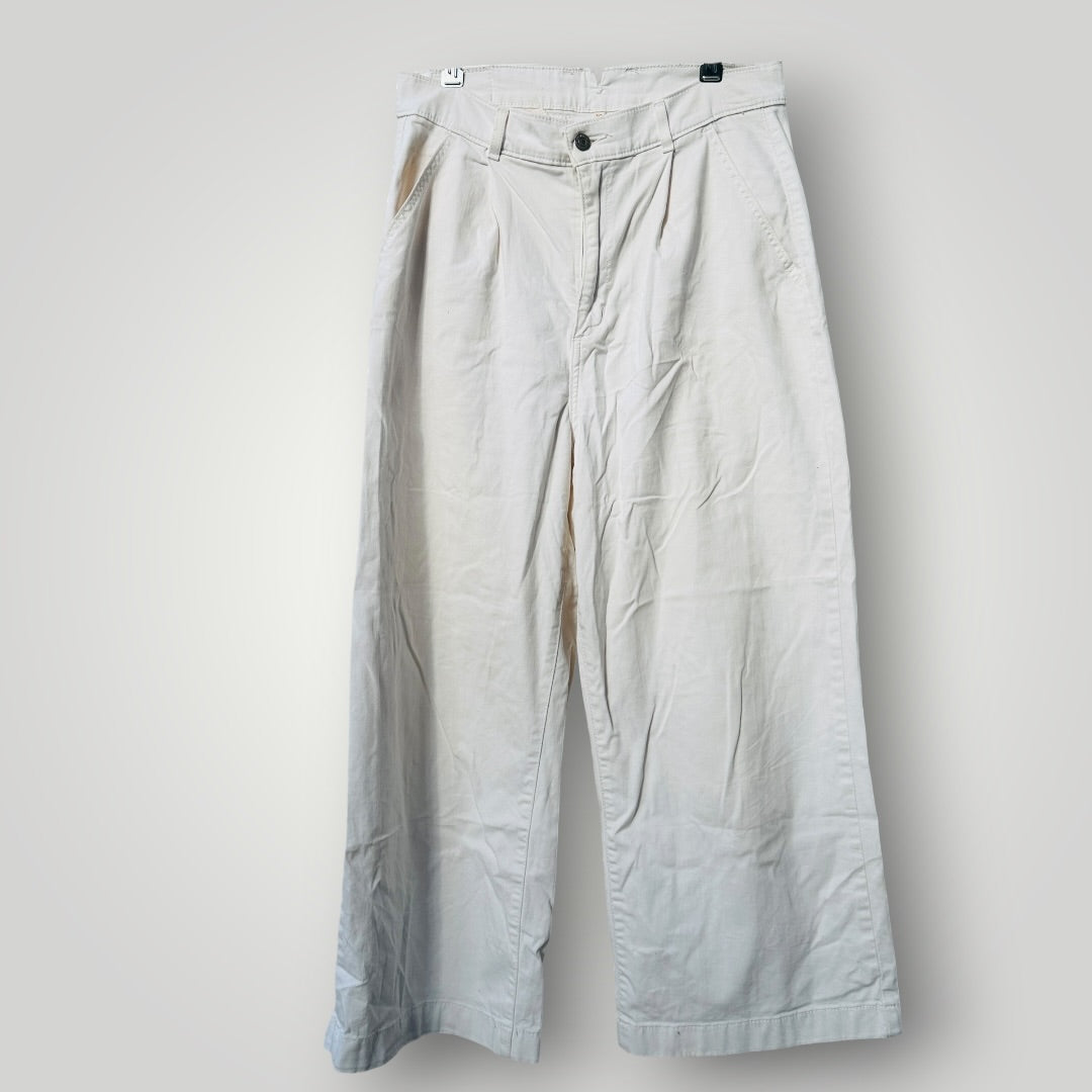LEVI'S / pleat front wide legged jeans / white / 30 (3917188569664085907)