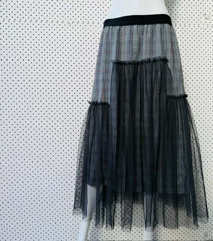 SIREN / herringbone and tulle skirt / 14 (3917248210357807820)