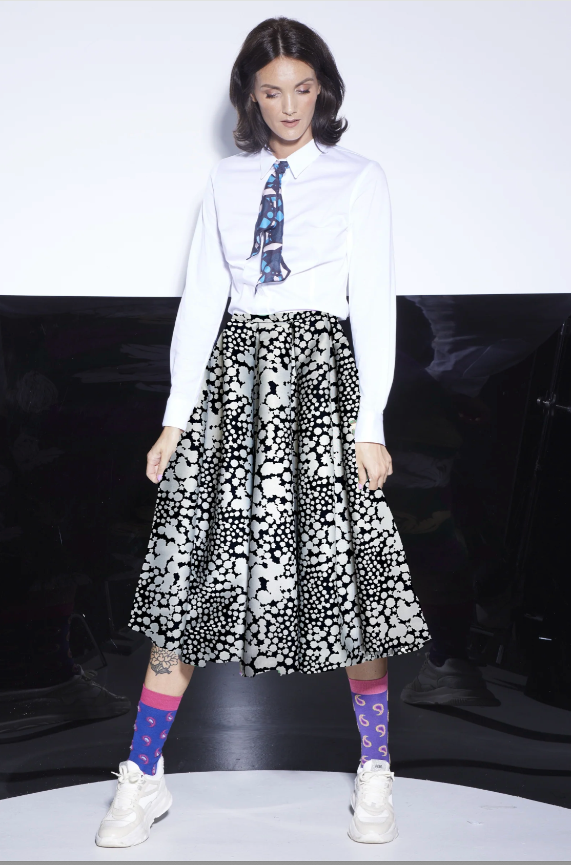 WORLD / midnight garden skirt in silk / s / made in nz / $699rrp (3917261210816843849)