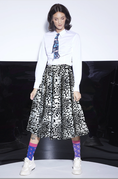 WORLD / midnight garden skirt in silk / s / made in nz / $699rrp (3917261210816843849)