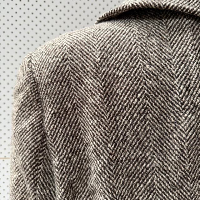 1990s vintage / Laura Ashley /  tweed herringbone wool coat / M/L (3917331720294630641)