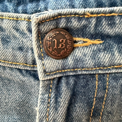 R13 / High Rise Camille jeans / shredded double hem / 28 / made in italy (3917331893098615734)