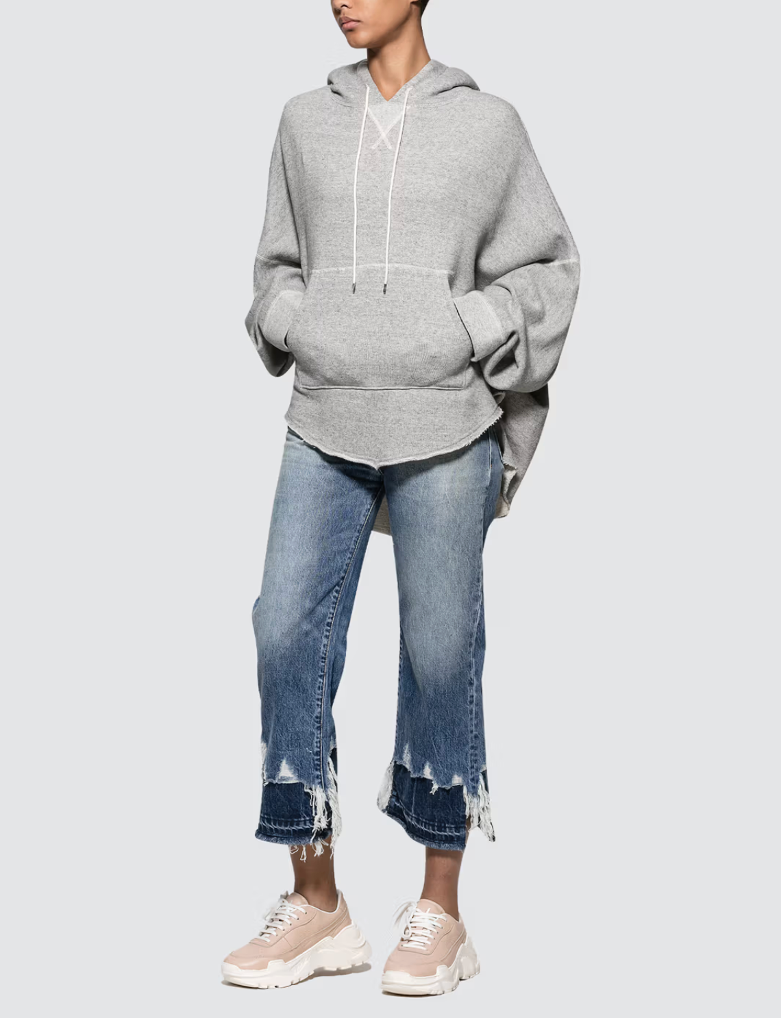 R13 / High Rise Camille jeans / shredded double hem / 28 / made in italy (3917332847919094637)