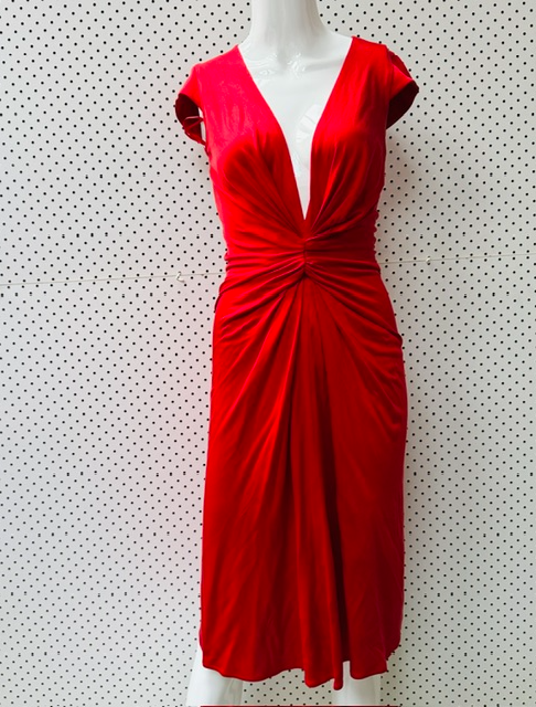 ISSA LONDON / pure silk jersey dress / 10 (3917337318390790714)