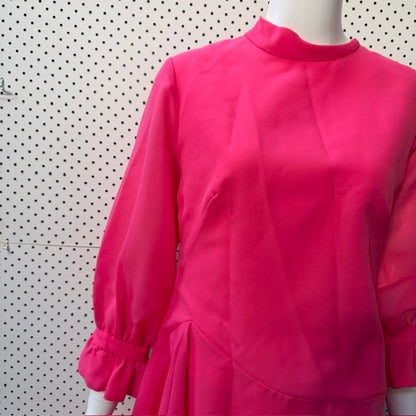 1960s / pink mini dress / s (3917349596697573694)