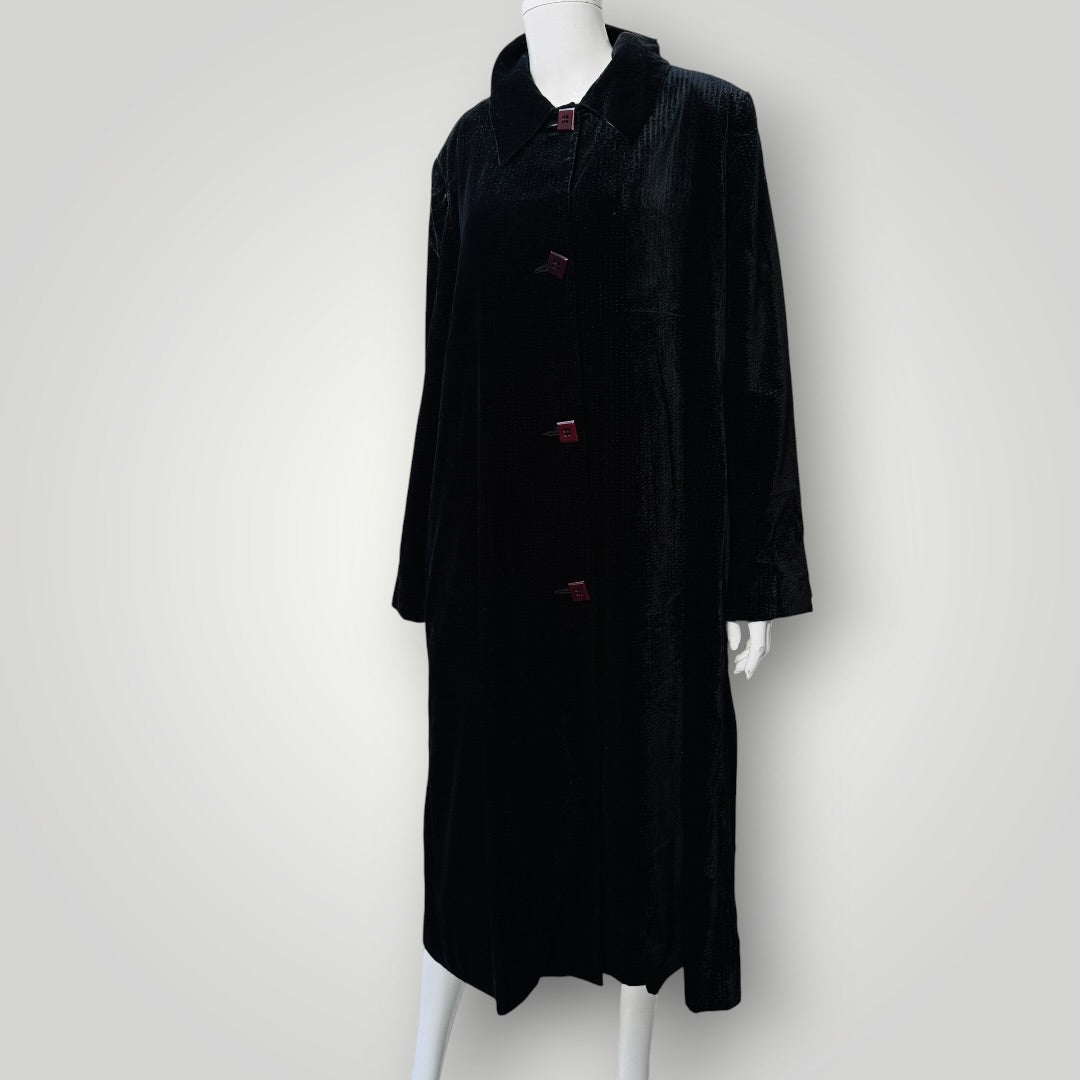 1980s vintage / silk velvet coat / made in nz / 14 (3917349785614658512)