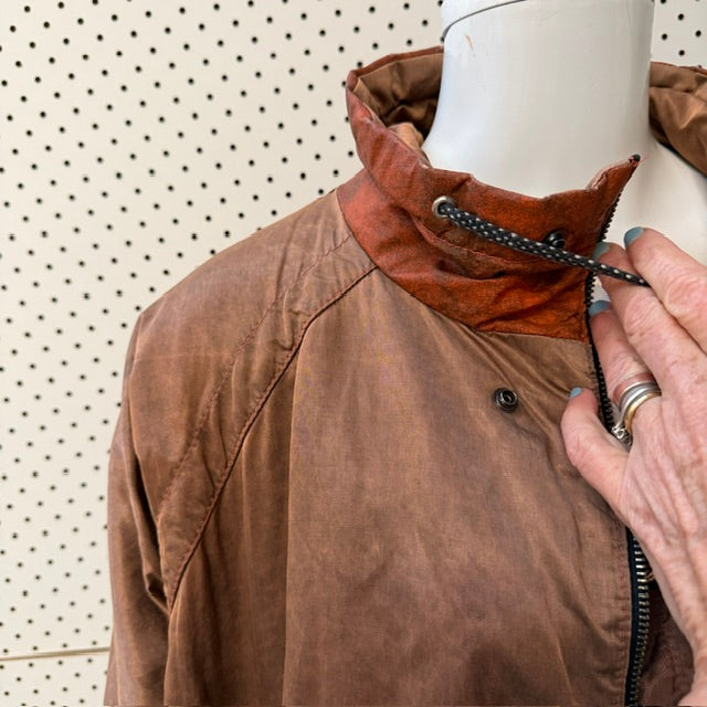 1980s vintage / brown parka jacket / made in Finland / L (3917699422903707033)