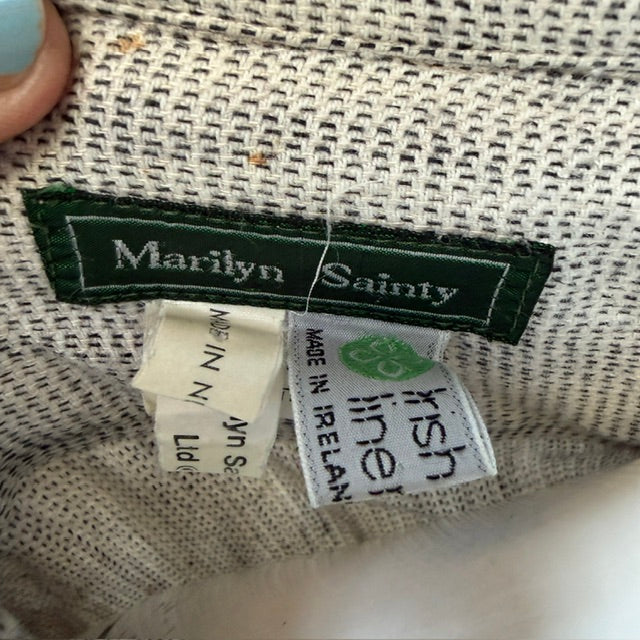 1980s vintage / MARILYN SAINTY / irish linen oversized shirt / one size (3917699487457213485)