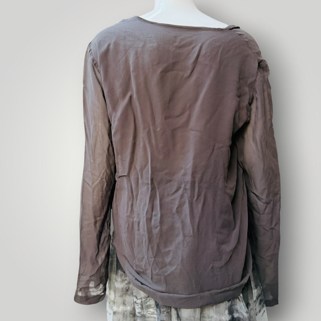 ZAMBESI / silk longsleeved tee / 12 / made in nz (3917700351548066503)